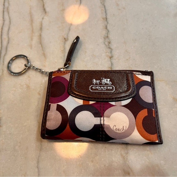 Coach Madison Maggie Keychain Coin Purse in great condition. Rare purple/orange - Picture 1 of 5